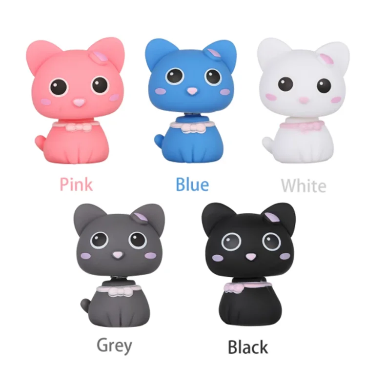2022 Hot Selling Promotional Products Cat Head PVC Shaking Cute Figures Car Office Home Ornaments