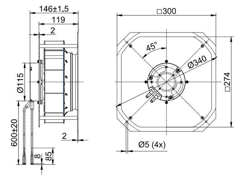 Plug Fan, 250mm, 230V, AHU - detail 10