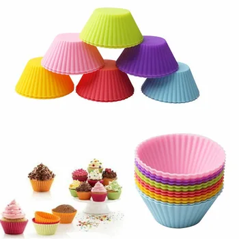 7.5cm Reusable Silicone Baking Cups Muffin Silicone Cupcake Mold