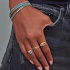 Gold Plated Ring Trendy Delicate Gold Plated Channel Diamond Emerlad Ring Wholesale