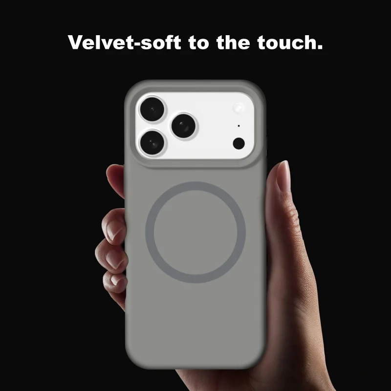 product premium magnetic liquid silicone case mobile phone case anti fingerprint shockproof for iphone 17 pro max 17 air tpu cover-3