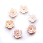 For Jewelry Natural Sea Shell Chips Findings For Jewelry Making Accessory Carved Mother Of Pearl Flower Sakura
