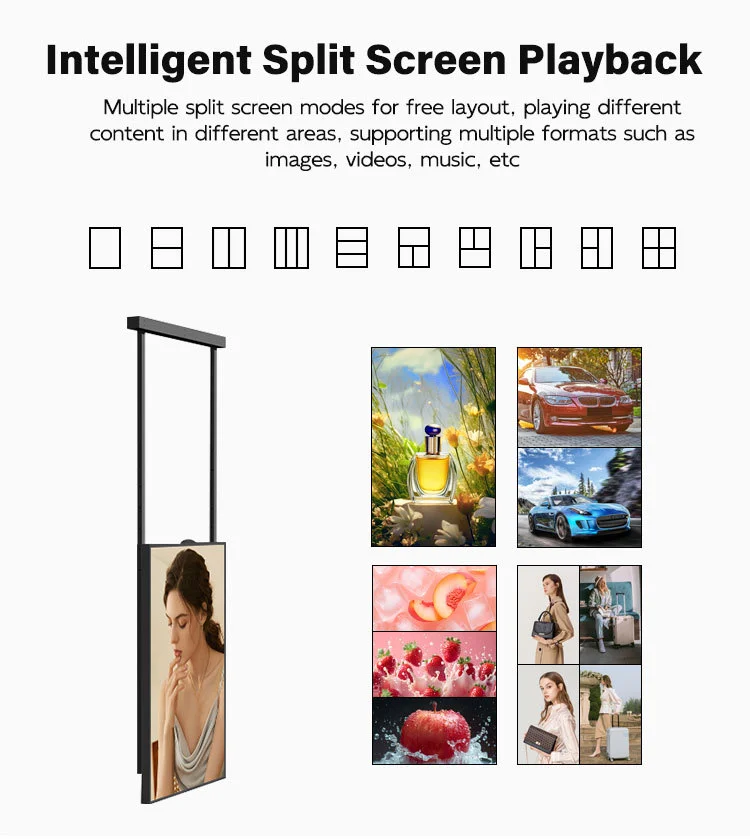 product 32 inch window advertising machine hanging double sided lcd display advertising mouth floor vertical highlight display-6