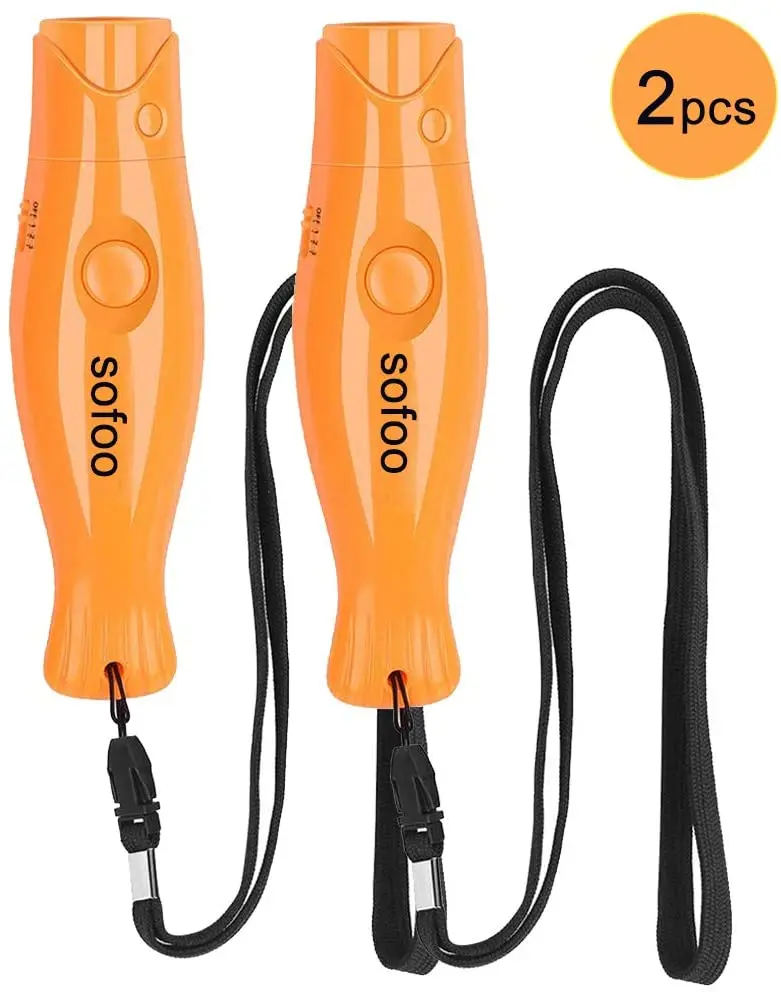 Orange Tandem Sport Squeeze Whistle 