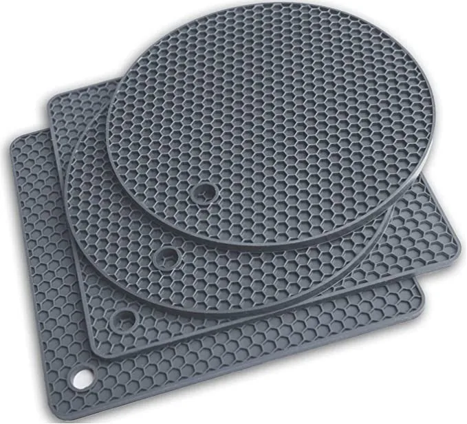Premium Thicken Heat Resistant Durable Trivet Mats with Oven Mitts Trivets for Silicone Hot Pots Silicone pads