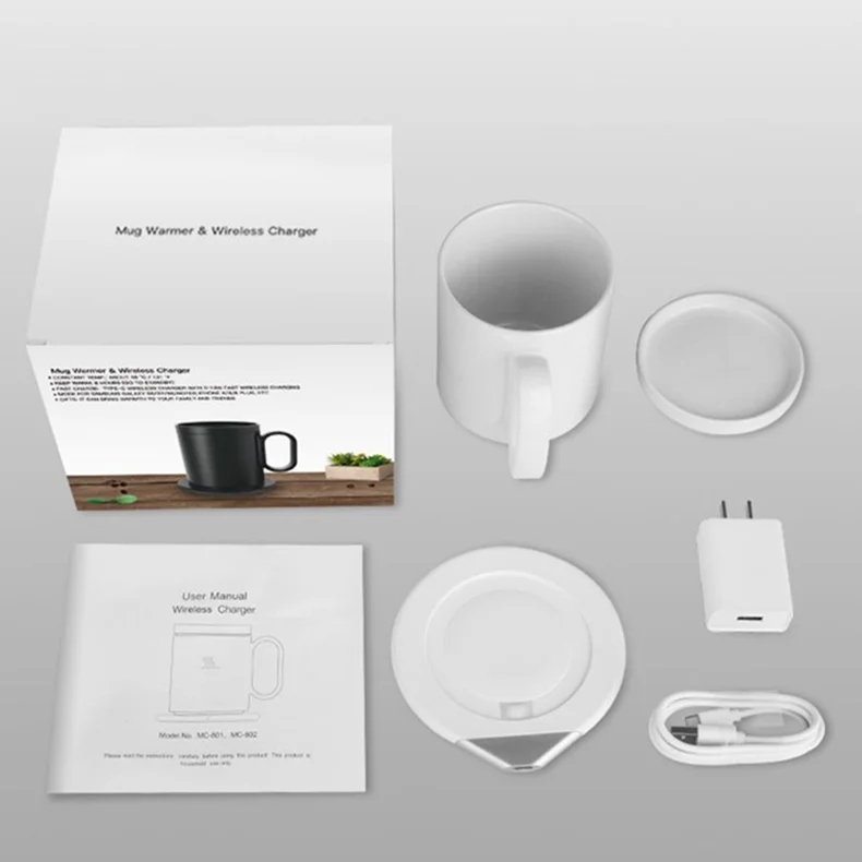 New Design 18W Thermostatic Wireless Charger Heating Coffee Cup