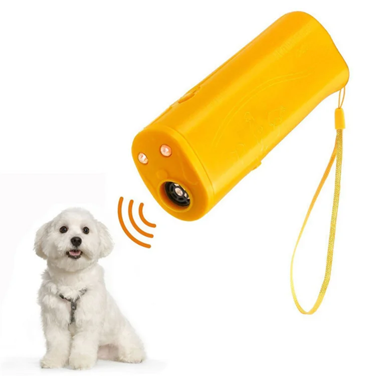 Ultrasonic Dog Repeller and Trainer Device 3 in 1 LED Pet Anti Barking Stop Bark Handheld 