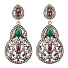 Antique Jewelry Jhumka Earring Antique Jhumka Jewelry Model Green Emerald Luxury Turquoise Earring