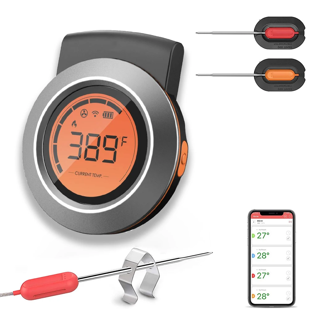 systeem Gloed meester At-01 Smart Remote Wireless 2 Channels Waterproof Good Cook Vlees Meat  Thermometer Calibration With Stainless Steel Probe Sensor - Buy Thermometer  For Meat,Digital Meat Thermometer Waterproof,Wireless Meat Cooking  Thermometer Product on Alibaba.com