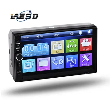 Universal 2 Din 7 Inch Touch Screen Stereo Auto Radio Multimedia Player, Rearview Mirror Link/FM/TF/MP5 Car Audio