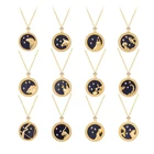 Shell Quality Necklace Round Blue Shell Star Series Birthday Zodiac Sign Necklace Design