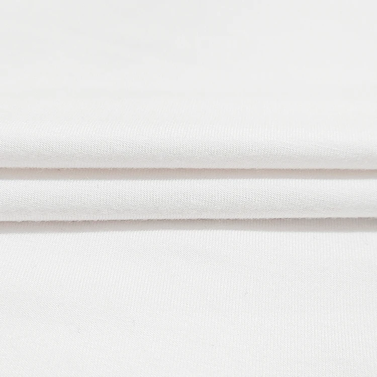 Breathable Solid Knitted Fabric 95 Bamboo and 5 Spandex Material Single Jersey Fabric Foe Cloth manufacture