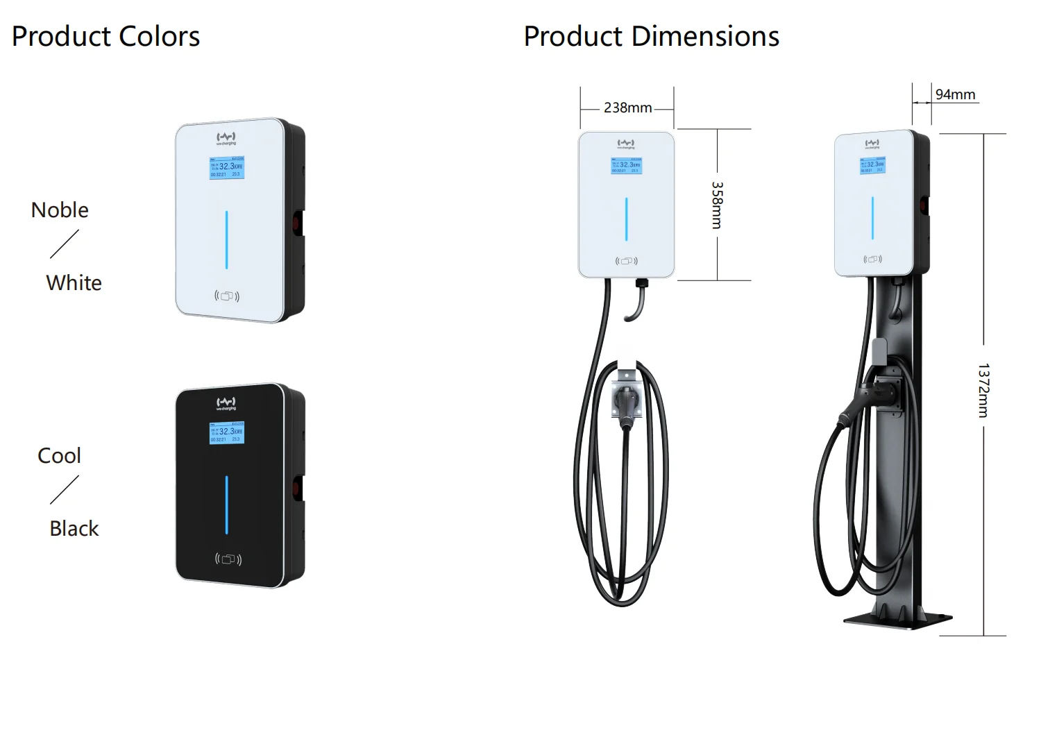 11kw Wallbox 22kw Fast Ev Charger For Electric Vehicle Charging Station