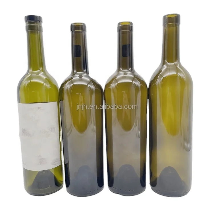 Bouteille de vin 750 ml sans/avec bouchon Bouteille en verre Bouteille vide pour vin liqueur vert olive 32 Stk ohne Korken 3 couleurs 