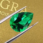 Pear Heart-shaped Green Gemstone Wuzhou GRA Certificate Factory Price Wholesale Green Pear Moissanite Green Stone