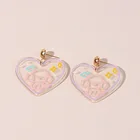 Earrings Heart Women Girls Fashion Earrings Lightweight Acrylic Earrings Custom