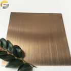 Steel Panels ZB0243 Free Sample 4x8 Stainless Steel Sheet Rose Gold Hairline For Wall Panels