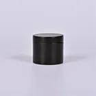 Personalized Candle Personalized 30g/ml Round Coffee Aluminum Metal Black Matte Candle Cosmetic Tin Can Spice Jar