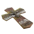 Crosses Wall Cross High Quality Decoration Crosses Stacked Wood Wall Carved Wooden Small Cross