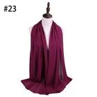 Chiffon Plain Hot Women Bubble Chiffon Wrap Solid Color Girl Plain Hijab Chiffon Fashion
