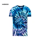Tie Dye MGOO Latest Design 100% Cotton Blue Tie Dye Regular Fit T-shirt For Men