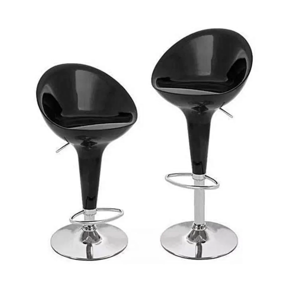 Adjustable Height Plastic Swivel Bar Stools Cafe Pub Bar Counter Height ABS Tall Chairs with Footrest for Kitchen Restaurant