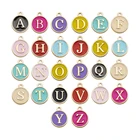 Metal Beads Customized Metal Alloy Word Charms Pendants Bracelet Making Alloy Hole Beads For Diy Jewelry