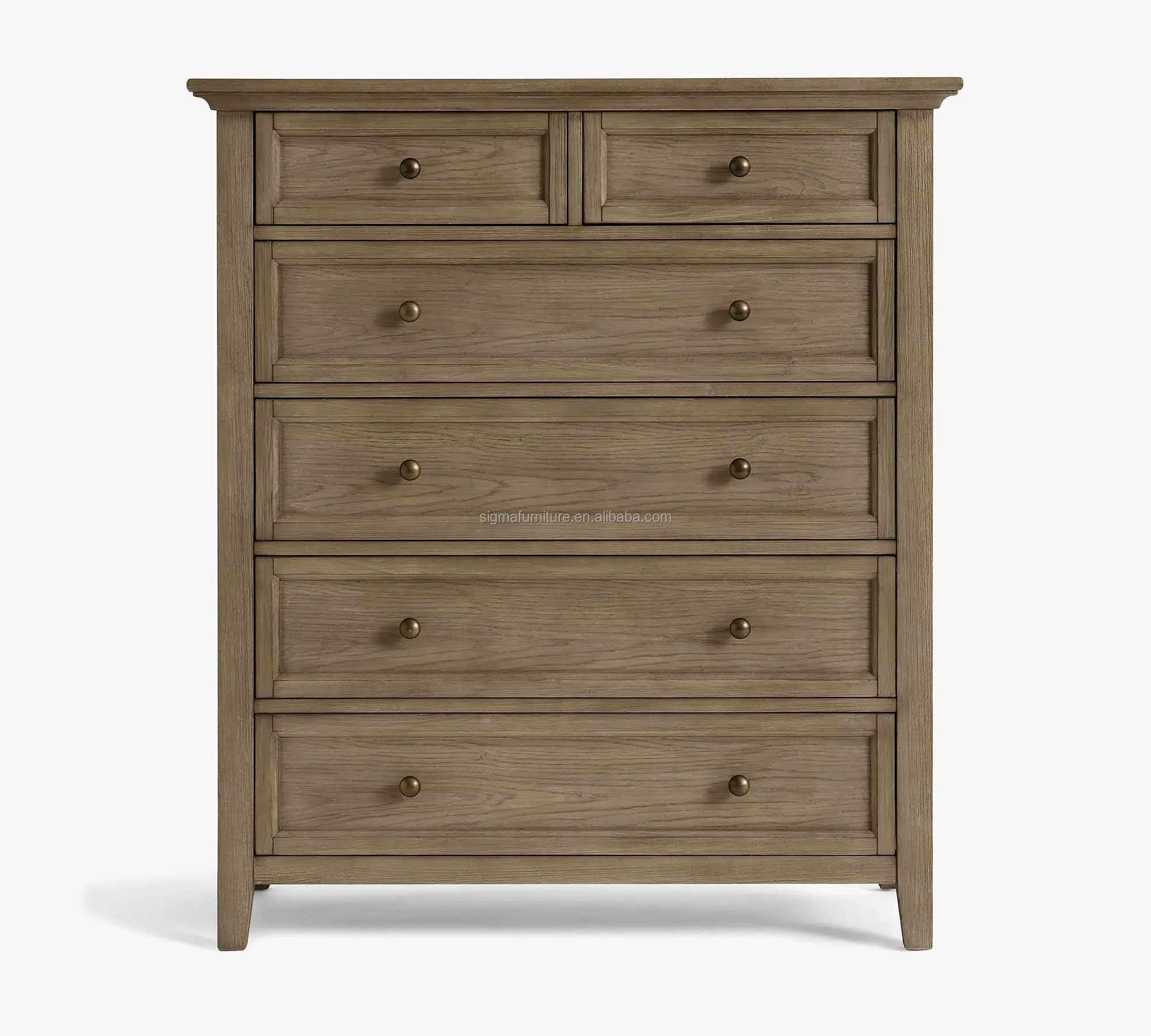 dresser set bedroom furniture oak 6-drawer tall dresser