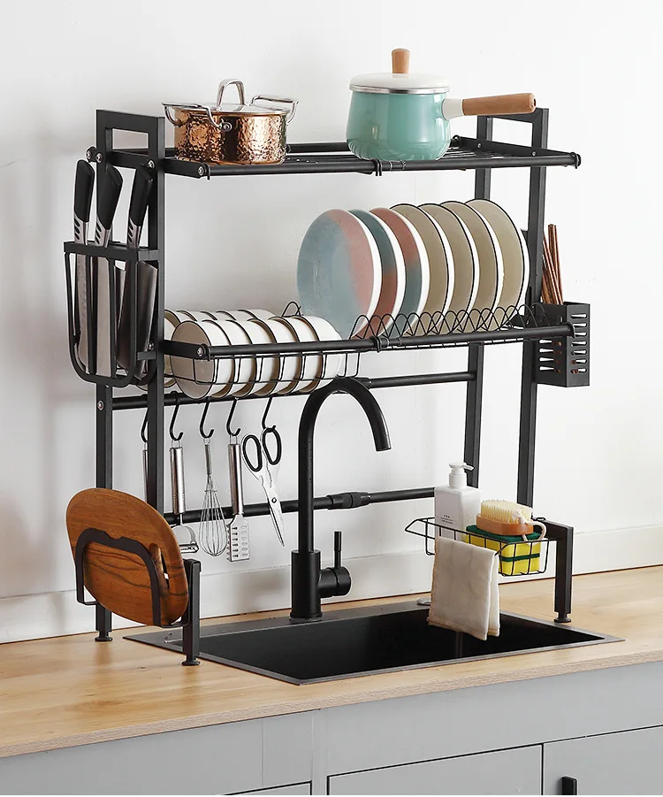 Over The Sink Dish Drying Rack, Adjustable (33.8 To 41.5) Large