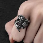 Ring Rings Fashion Rock Hip Hop Skull Guitar Victory Gesture M Usical Instrument Single Ring