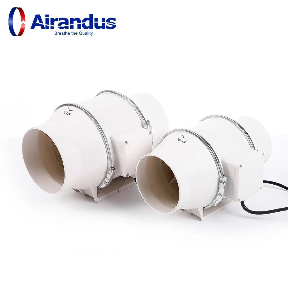 Inline Duct Exhaust Fan, 220V, Stainless Steel - detail 2
