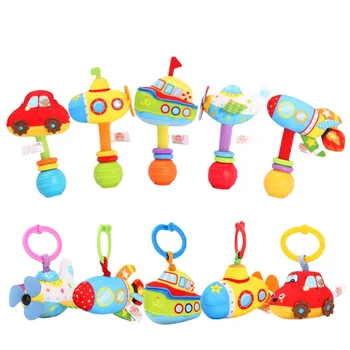 2022 newest design promotion product baby plush rattle inserts ball keys soft toy set for babies