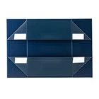 Giftbox A4 Deep Navy Blue Changeable Ribbon Style Navy Blue Magnetic Fold Flat Giftbox