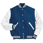 Varsity Letterman 2019 Wholesale Men Custom Cotton Fleece Baseball Jacket Letterman Blank Hooded Varsity Jacket