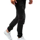 Jeans Autumn And Winter New Fashion Leisure Washed Perforated Jeans Men's Pants