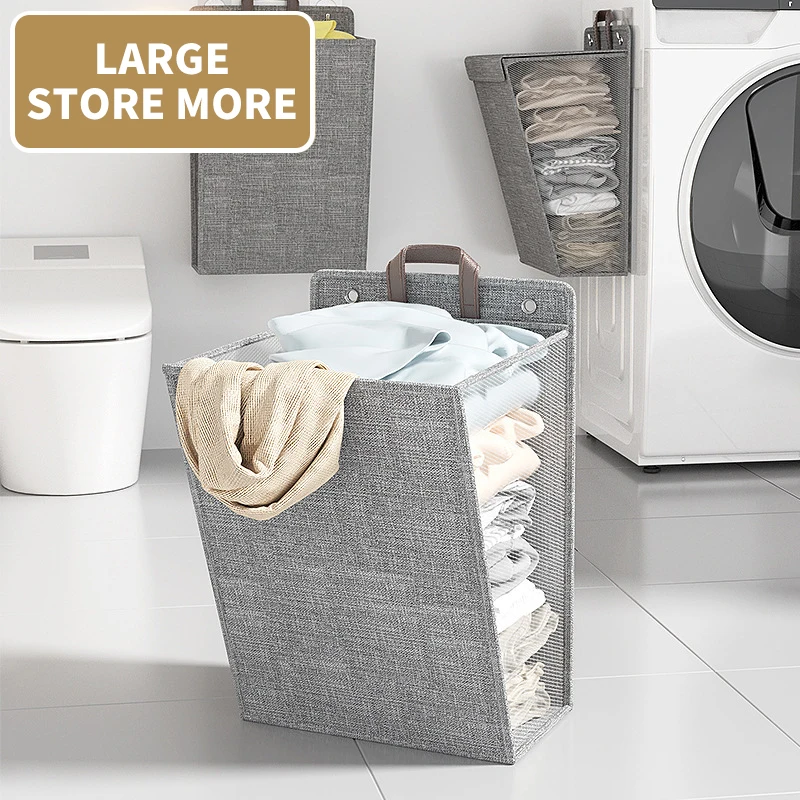 Laundry Basket Foldable Multifunctional Hanging Laundry Hamper Dirty Clothes Storage Basket