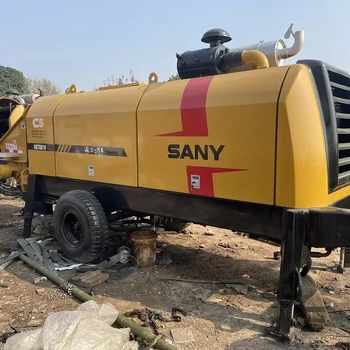 Buy trailer type concrete pump truck drag transcrete trailer pump manufacturer mobile small concrete pump with diesel