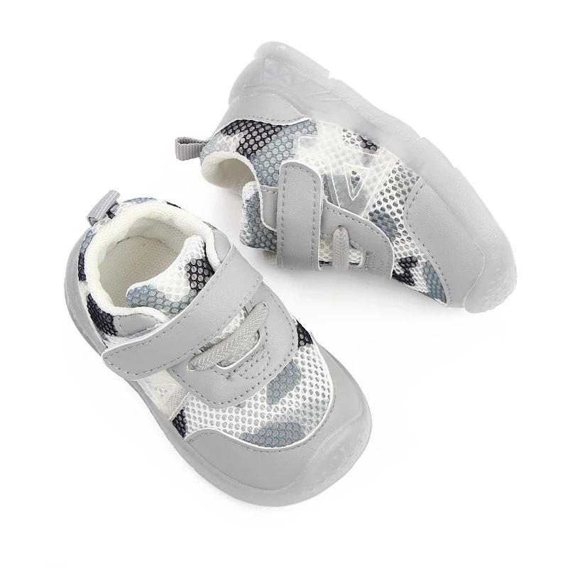 Spring Summer 1-3 Year Old Girls and Boys Jelly Soft Soled Mesh Breathable Kids Toddler Shoes factory