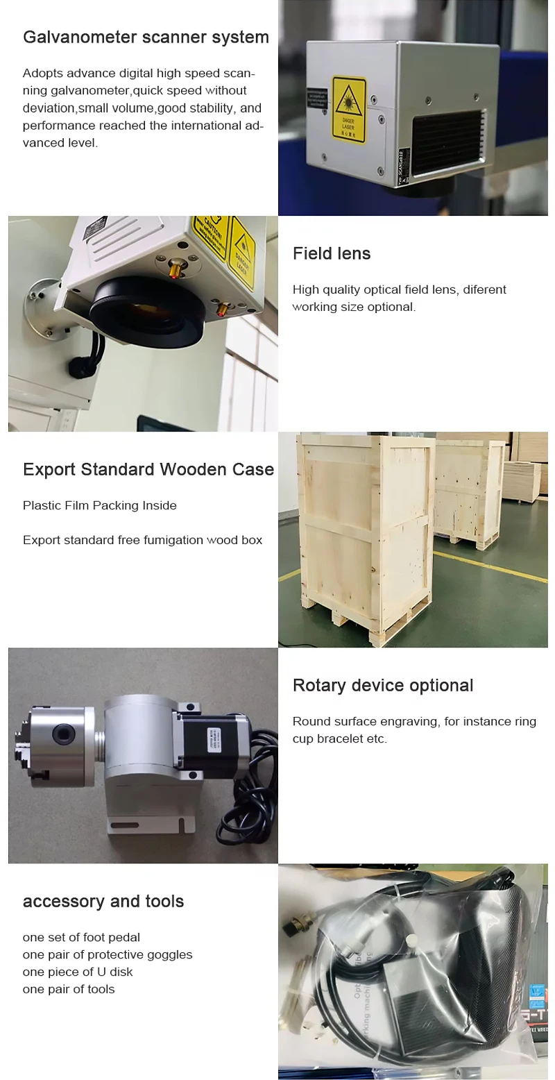 Factory Outlet Desktop Fiber Laser Marking Machine for Cattle Animal Ear Tag Bird Pigeon Ring Printing Supports AI DXF PLT BMP