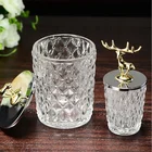 Copper Home Nordic Luxury Copper Deer Glass Crystal Storage Jar Home Decoration Accessories