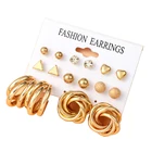 Dangle Earrings Amazon Hot Selling Fashion Dangle Hoop Stud Trendy Stylish Earrings Set For Women