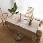 Custom Home Textile Waterproof Linen Table Cloth