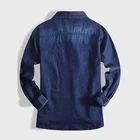 Shirt Jean Shirts Hot Sale Cuastom Casual Shirt Men's Fit Comfortable Blue Denim Shirt Long Sleeve Jean Shirts For Men