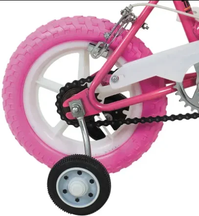 product 12 inch pink bmx bike for kids durable frame with air tires steel rim single speed steel fork ordinary pedal factory price-2