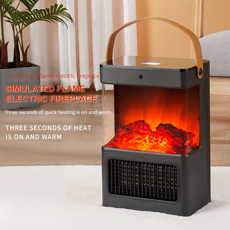 winter electric heater remote control Flame lighting portable office home bedroom mini electric fan heater ceramic heater fan