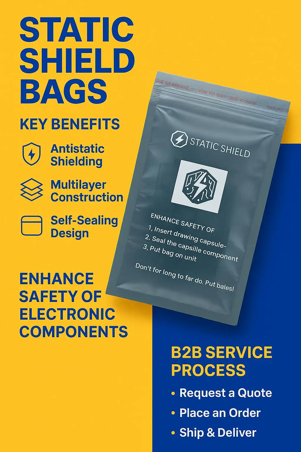 EMI Shielding Static Control Zip Lock Bag for Computer Parts Mobile Phones and Electronics Shipping - detail 10