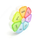 Days Factory Price Weekly 7 Days Pill Organizer Colorful Pill Box For A Week Petal-shaped Smart Pill / Medicine Box