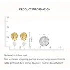 Earrings Gold Fashion Simple Jewelry Shell Hoop Earrings Valentine's Day Gift New Product 18k Gold Jewelry