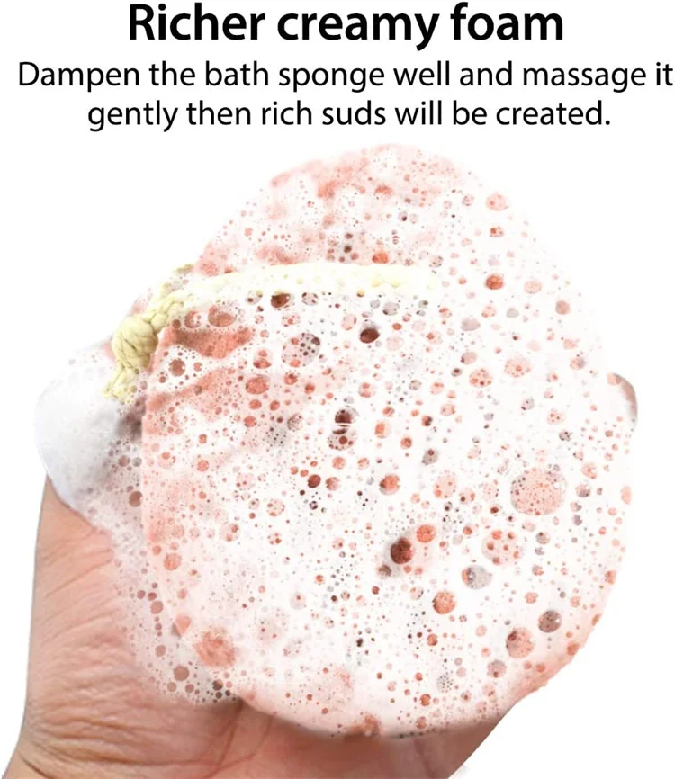 Hot Design Bath Sponge Body Scrubber Shower Use Pouf Cleaning Loofahs Sponge Bath Brushes Sponges & Scrubbers