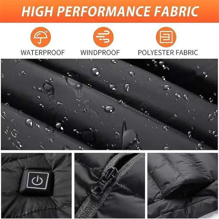 Self Heating Vest Men Electric Keeping Warm Stitching Unisex Warming Heated Vest Thermal Winter Jacket